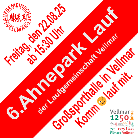 2025 Flyer Ahneapark Lauf Viereckig